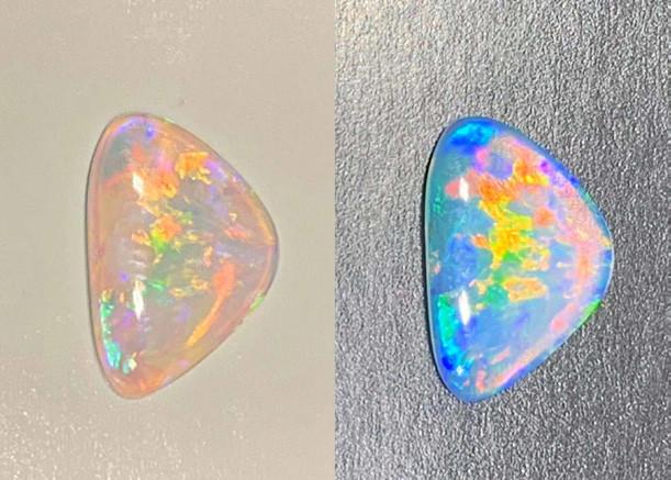 欧泊真假显微镜,慧眼识物真假鉴别图片