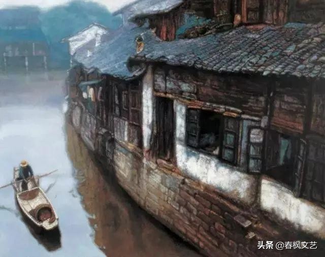 陈逸飞水乡风景图,陈逸飞水乡水墨画