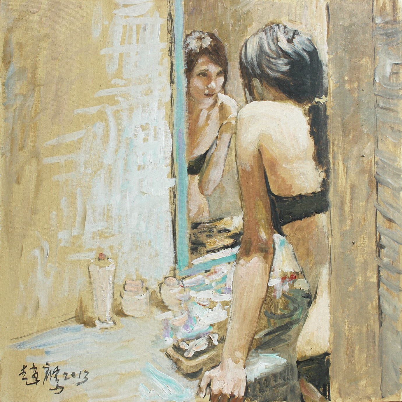 柠檬汁氤在水中　角落里美人如茵——画家赵鹰的写意油画