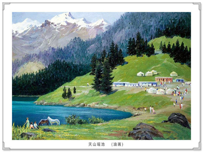 宫廷油画复古写真,高级灰风景油画写生作品