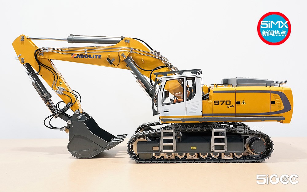 用铁片自制卡勃力特k970反铲模型 (卡勃力特970液压挖掘机模型升级)