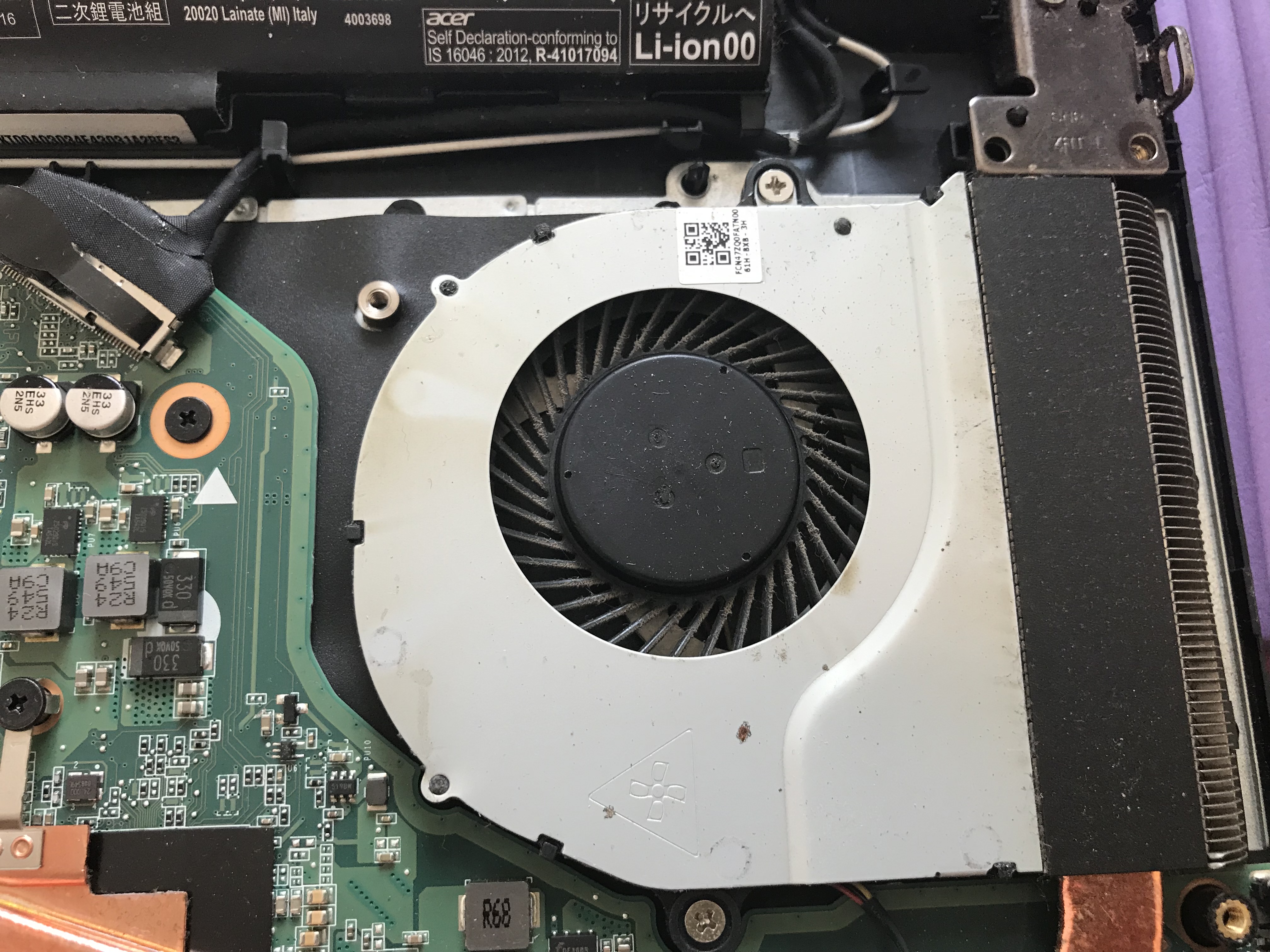 宏碁e1-572g笔记本清灰,宏碁e5572g拆机清灰换硅脂