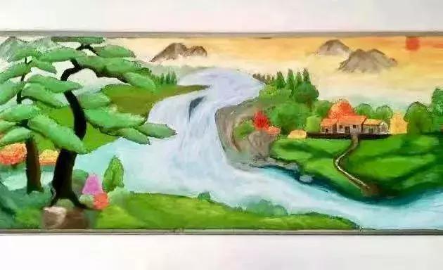 43岁保洁阿姨徒手画3d黑板报,保洁阿姨黑板画