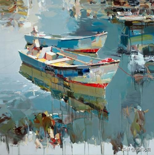 欧洲印象派风景油画高清大图,顶级的西班牙午后阳光风景油画