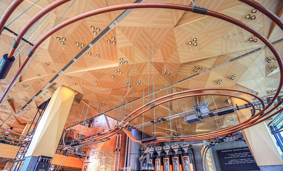 东京｜堪比艺术馆的星巴克臻选®烘培工坊樱花海中品满分咖啡