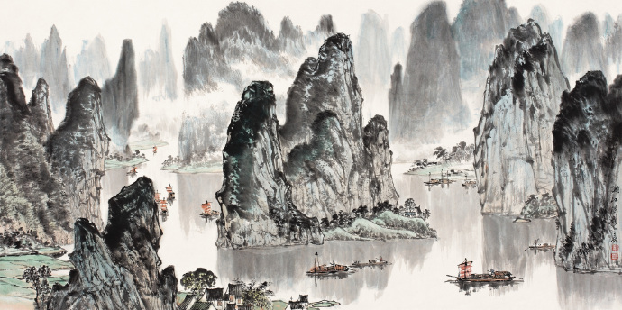 青年艺术家张荣国山水画作品欣赏,张三友的画价格