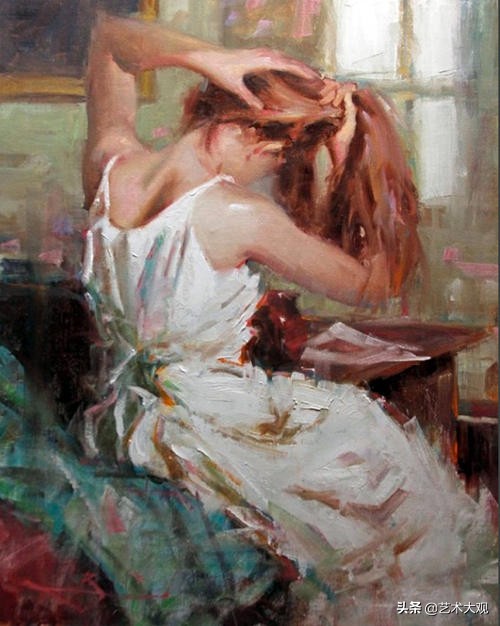 美国当代艺术家彼得亚当斯油画,美国画家凯文麦克弗森风景油画