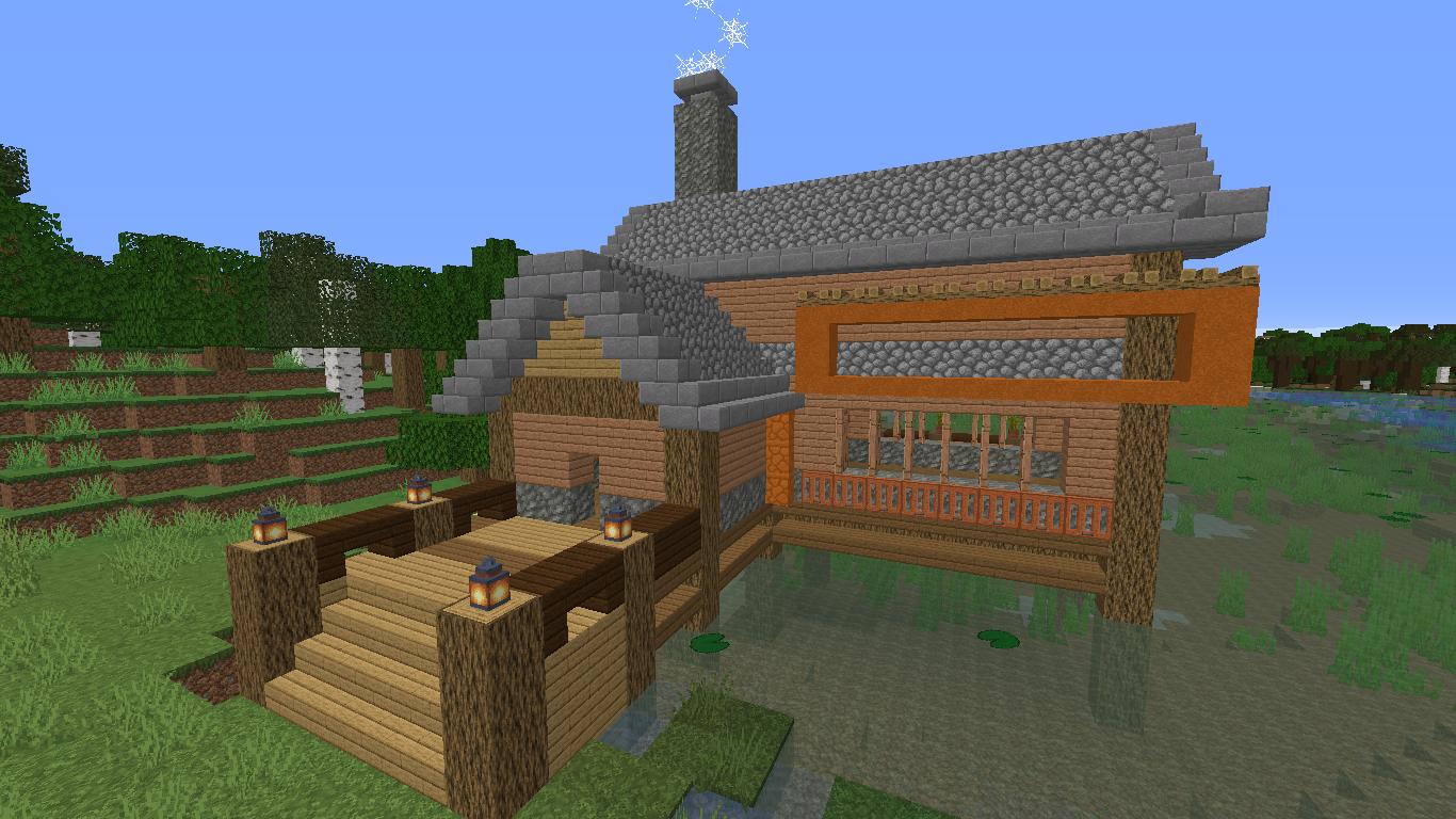 我的世界石头屋子教程,我的世界用圆石和木头造出豪宅