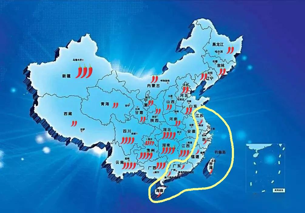 中国能吃辣的地方排行榜,中国不吃辣味省份