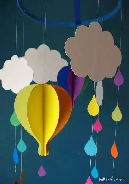 幼儿园气球手工贴画,创意手工气球印画