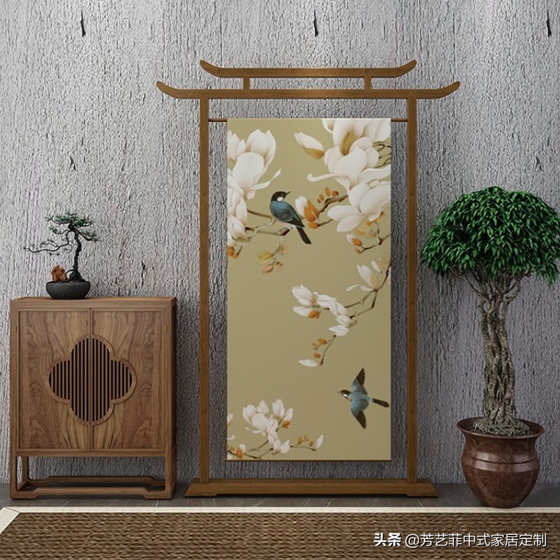 家居实木屏风,新中式实木屏风隔断