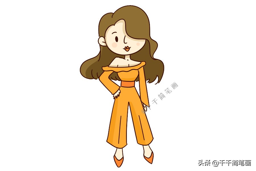 十个职业人物简笔画,q版人物女生可爱简笔画