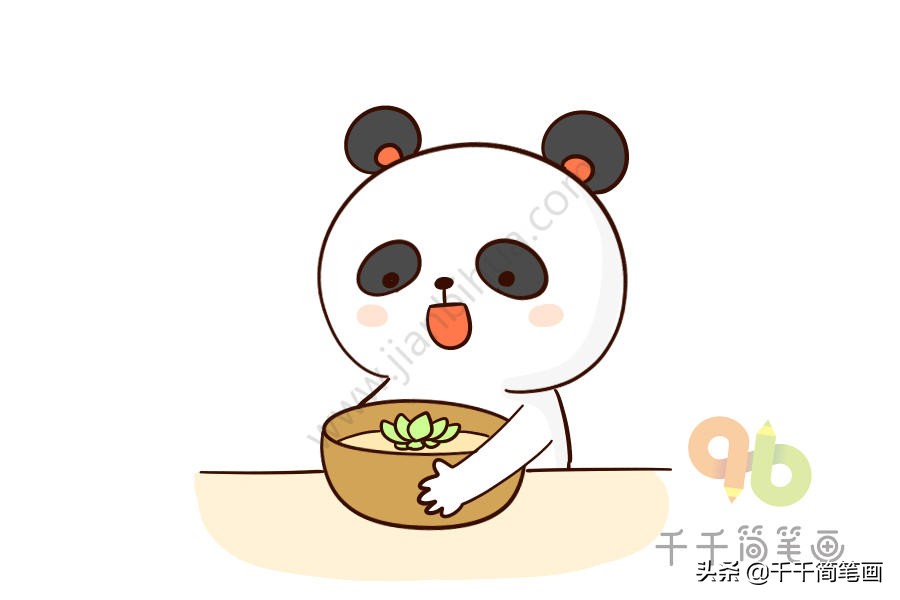 画竹林熊猫简笔画,简笔画熊猫怎么画