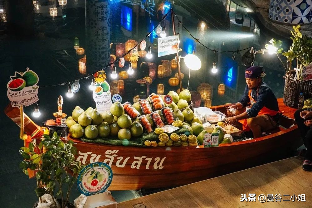 泰国曼谷水上商场,泰国室内水上集市