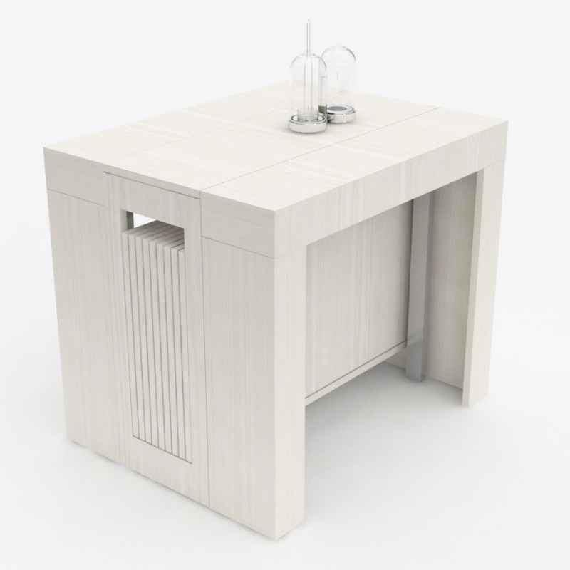 家庭聚餐时就怕餐桌小，有了这个随意拉伸的桌子，坐10人都没问题