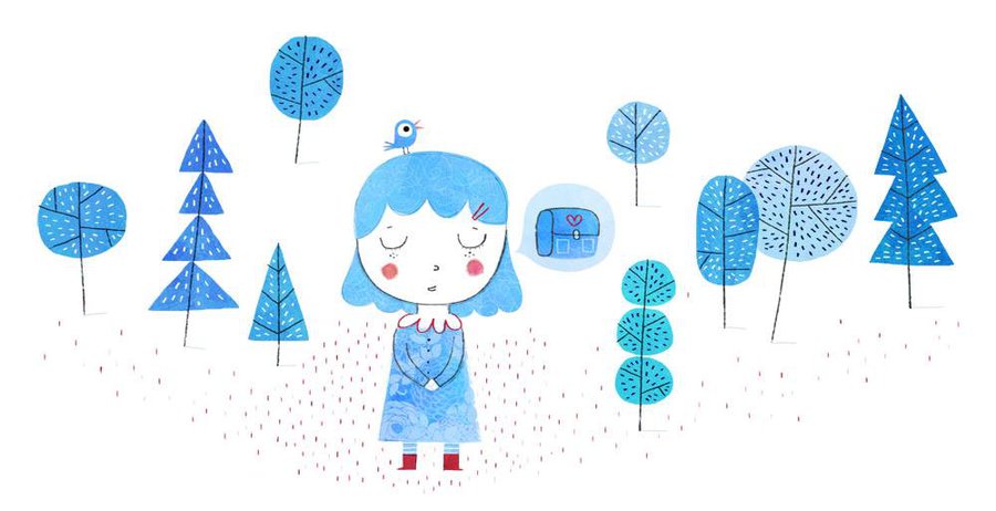 超有爱儿童插画临摹集,充满童趣的节日插画作品