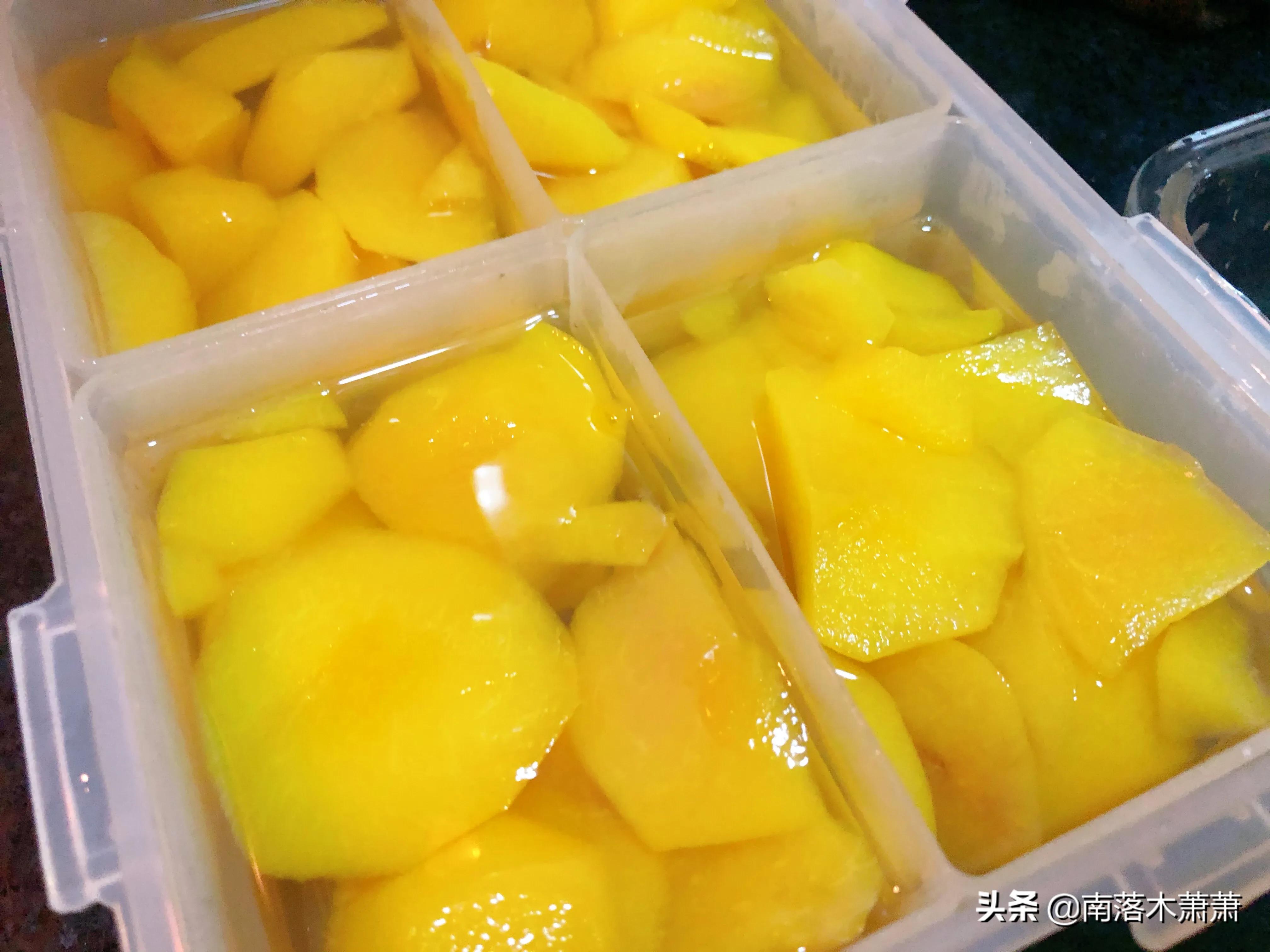 怎么做冻黄桃罐头简单又好吃,火龙果和油桃做罐头的方法