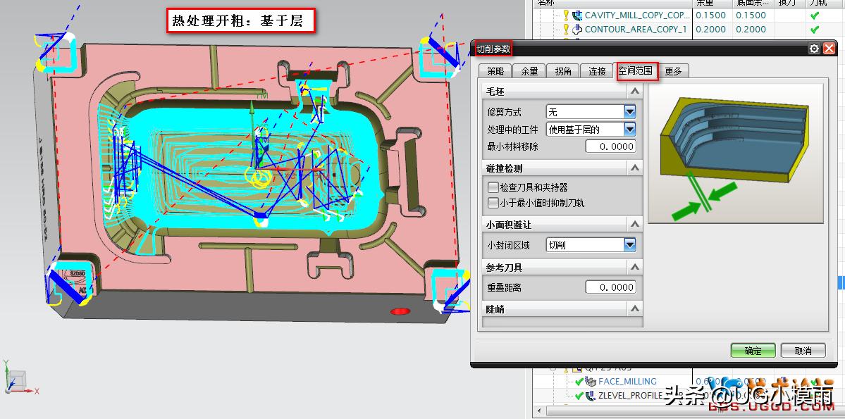 ug编程钢料开粗技巧,UG编程之切削参数的讲解