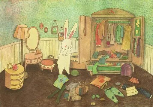 韩国插画师可爱兔子,插画师兔子