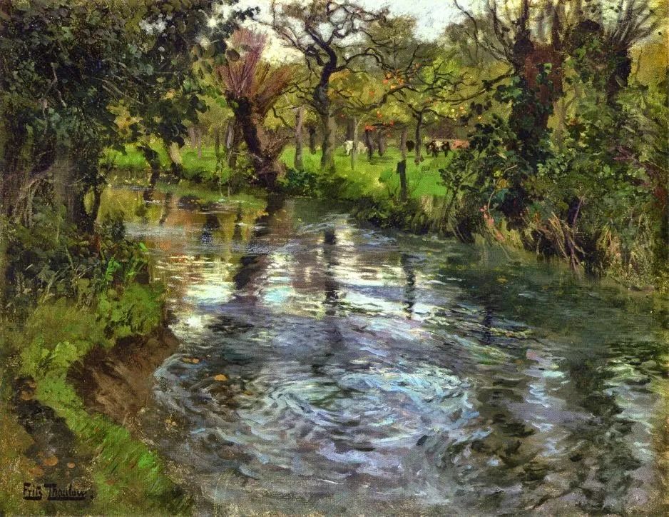 看一百遍都不觉得腻的山水,独特手法和细腻笔触的油画风景