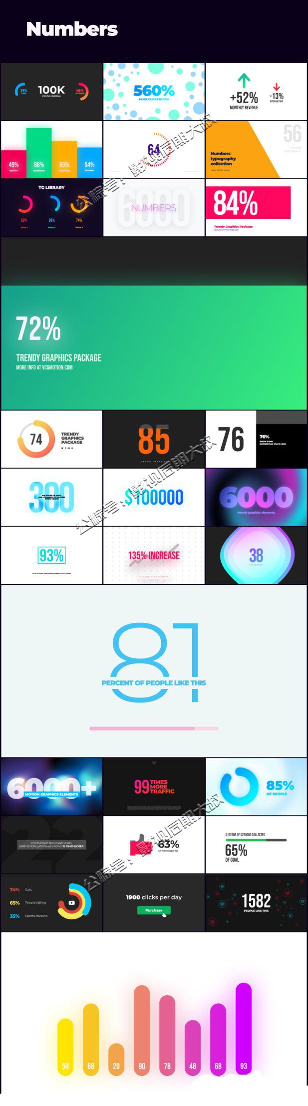 超级NB！6000种运动图形文字动画转场大合集，满足您的所有需求