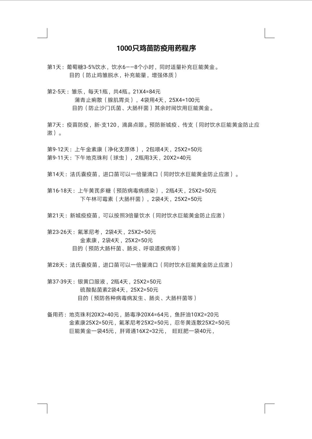 养鸡人：73种养鸡中常用药物，赶紧收藏吧！