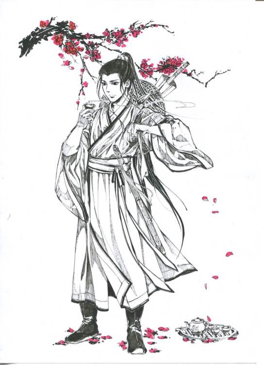 改良汉服手绘图片,古风汉服手绘图片