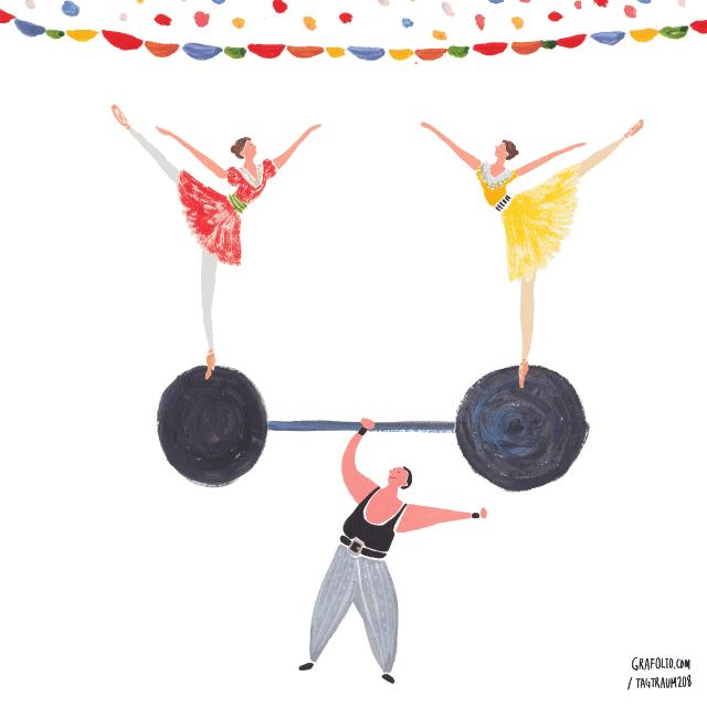 好看的动图系列,日本插画师ekuboon作品手绘