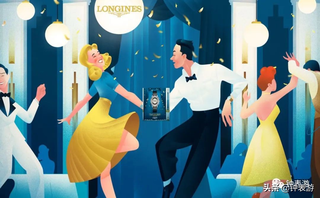 浪琴康卡斯双时区红针计时码表,浪琴的复古计时码表