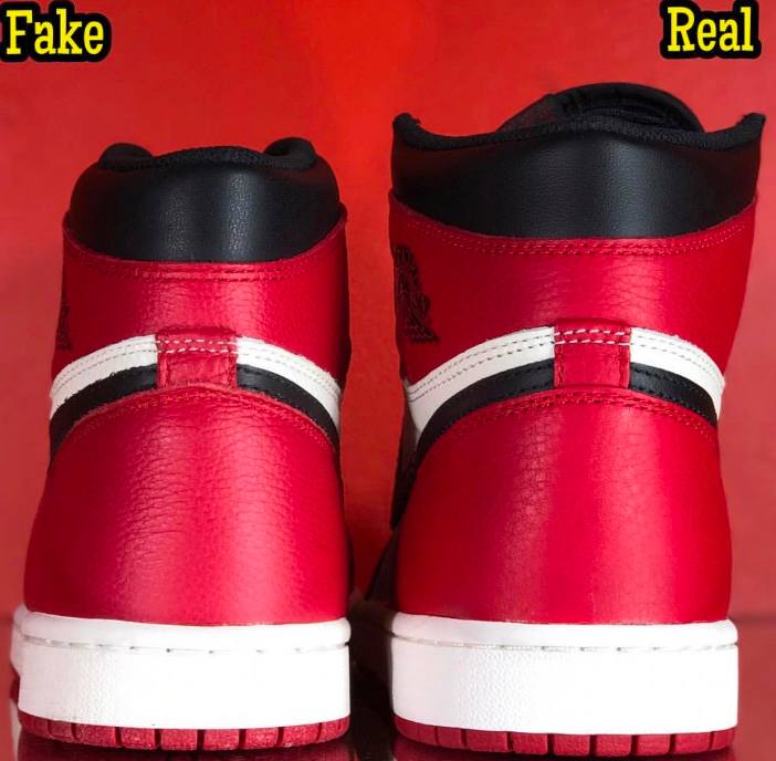 aj黑脚趾正品对比,aj1bred黑红2022