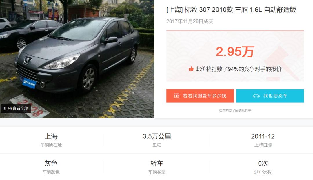 2010东风标致307二手车价格,09年标致307两厢手动二手车价格