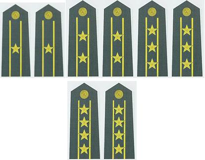 中国军衔和军官资历大全,中国的军官军衔等级