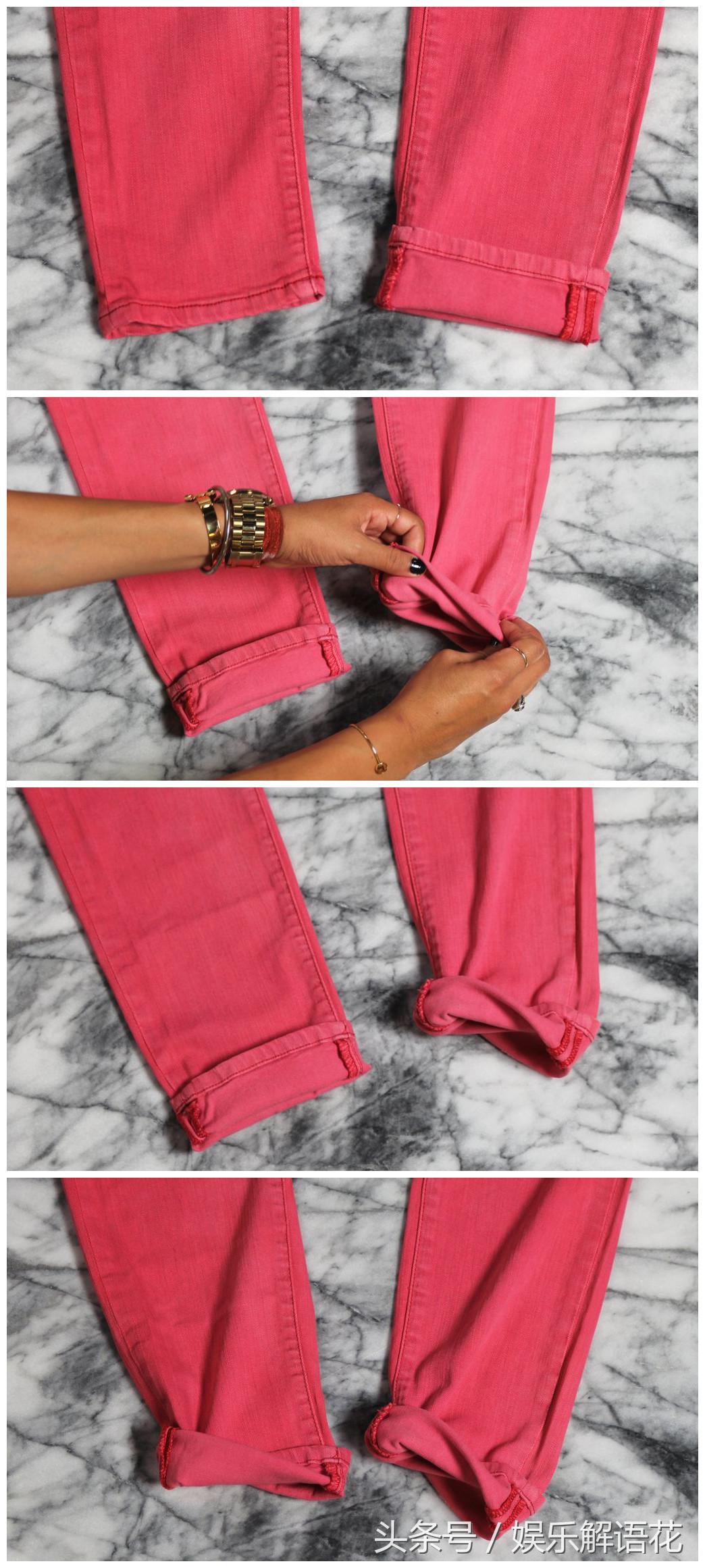 牛仔裤小技巧视频教程,牛仔裤隐藏卷法