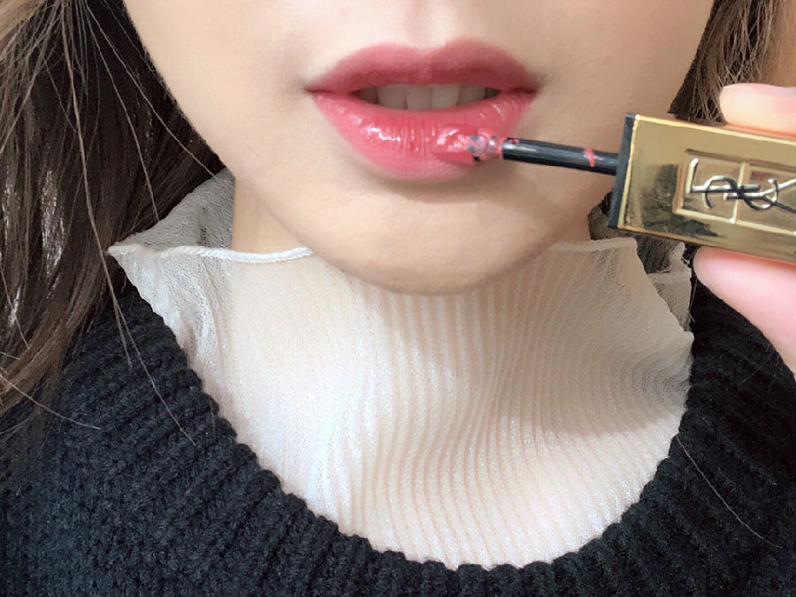 ysl407号哑光唇釉试色图,ysl新品哑光唇釉16号