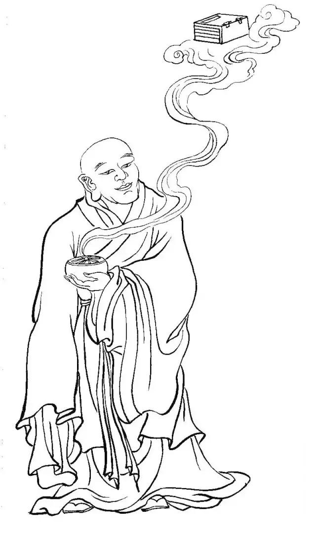 白描罗汉全本,罗汉白描100幅