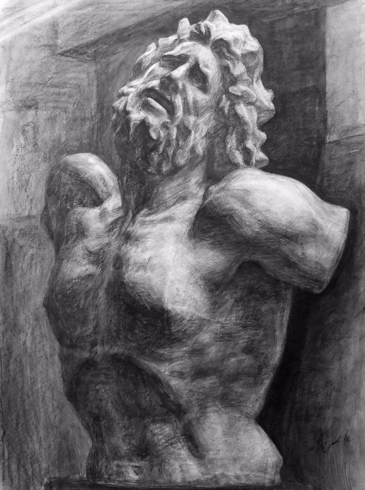 十大顶级素描雕塑,雕塑大师的素描