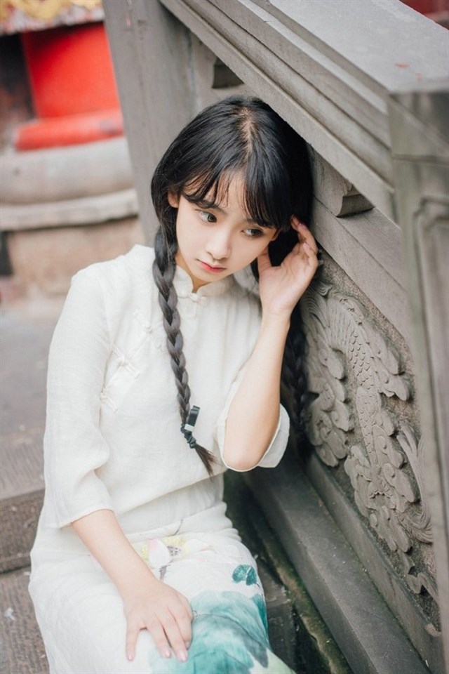 可爱萝莉裙粉色,旗袍可爱民国少女写真