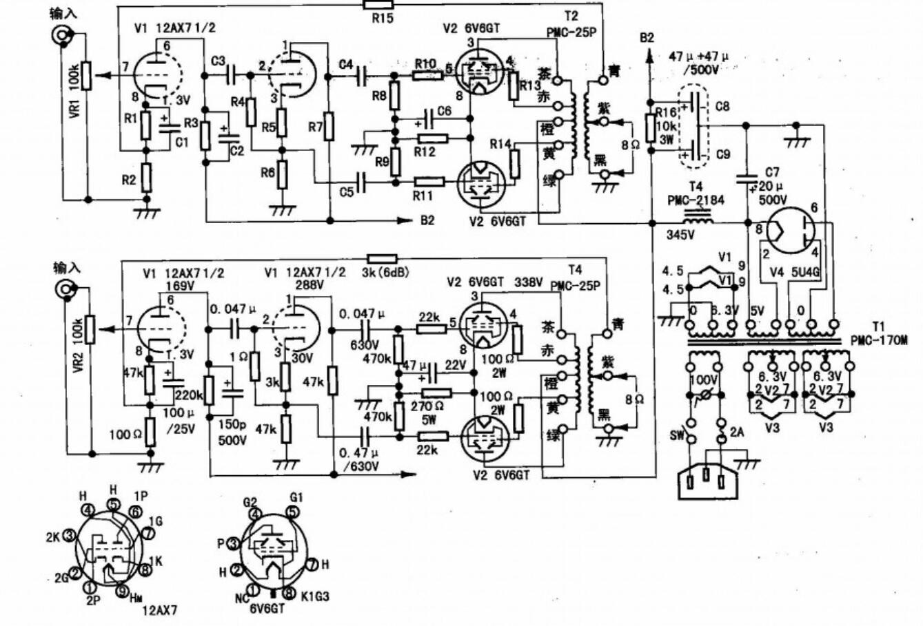 6v6单端功放,6v6单端功放线路图
