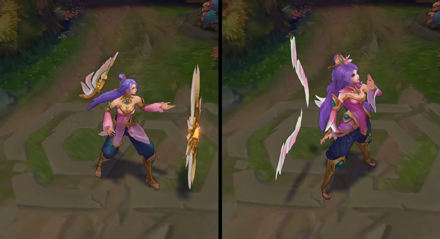 LOL：艾瑞莉亚所有皮肤新旧模型对比，新旧刀妹你选择哪一个？