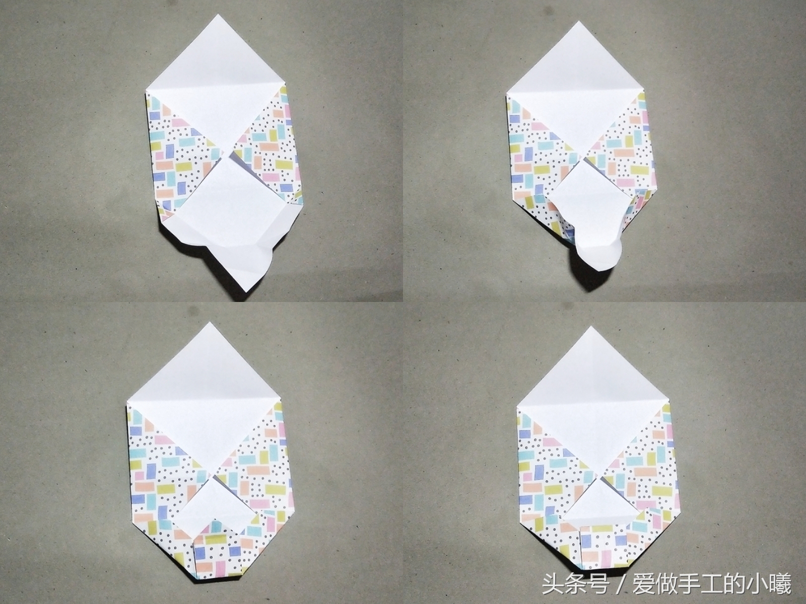 折纸信封精美版,手工折纸简单信封手残党