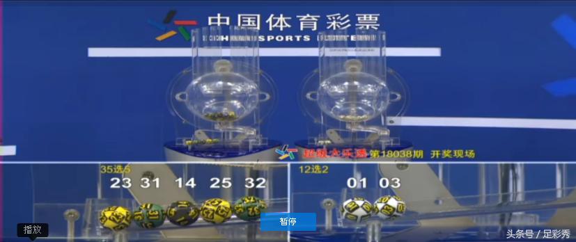 大乐透2018038期开奖快讯：前区开出来5个不同的尾数号码