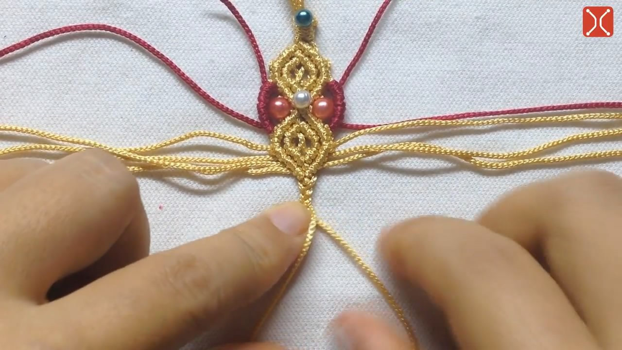 现在最流行的手链编织教程,简单易学手工编织手链伸缩结