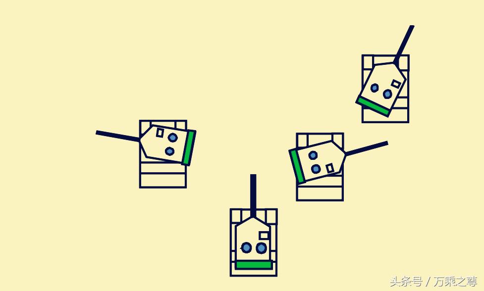 美军装甲营展开成战斗队形,坦克部队v型进攻队形