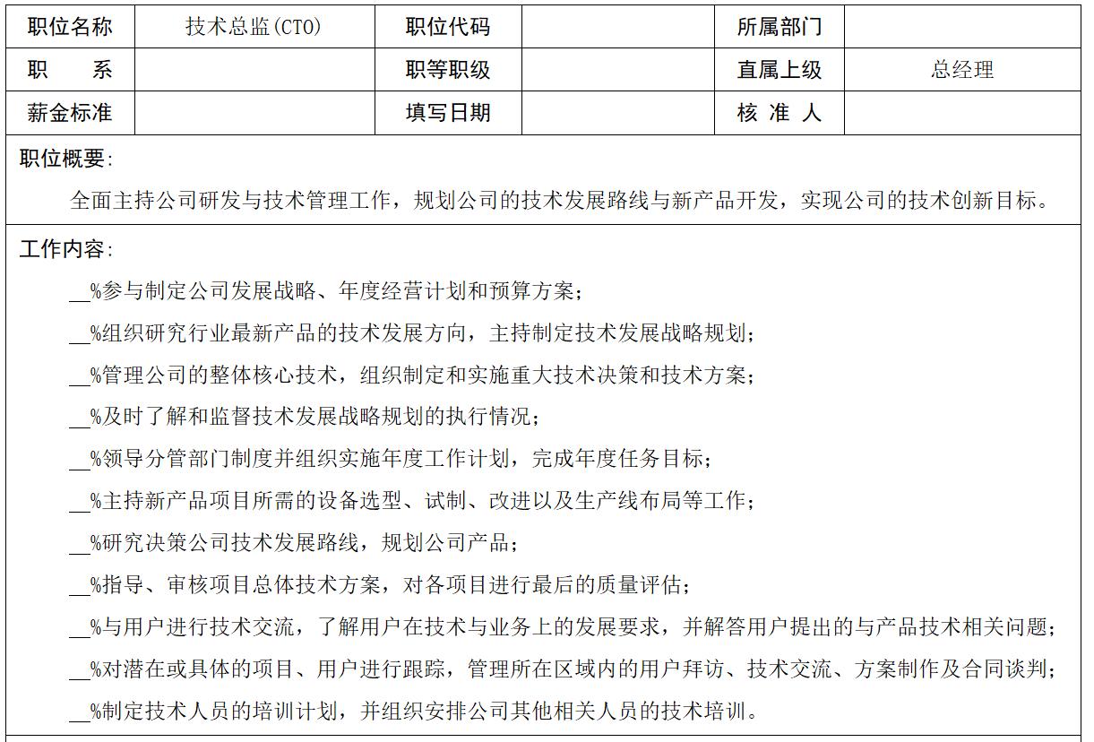 核心岗位职责说明书,工作岗位及岗位职责大全