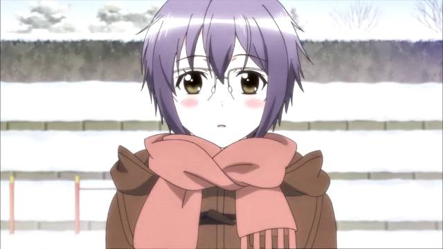 动漫眼镜娘摘下眼镜,摘下眼镜解除封印后的女生