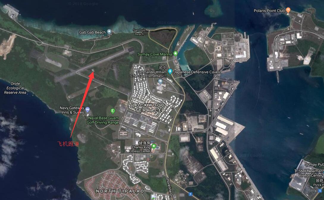关岛基地卫星图,卫星图看全世界