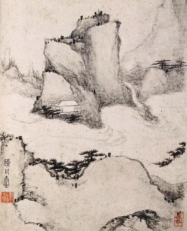 老来泓颖不嫌枯，扫落云山淡欲无。翻笑为霖手颠倒，最分明