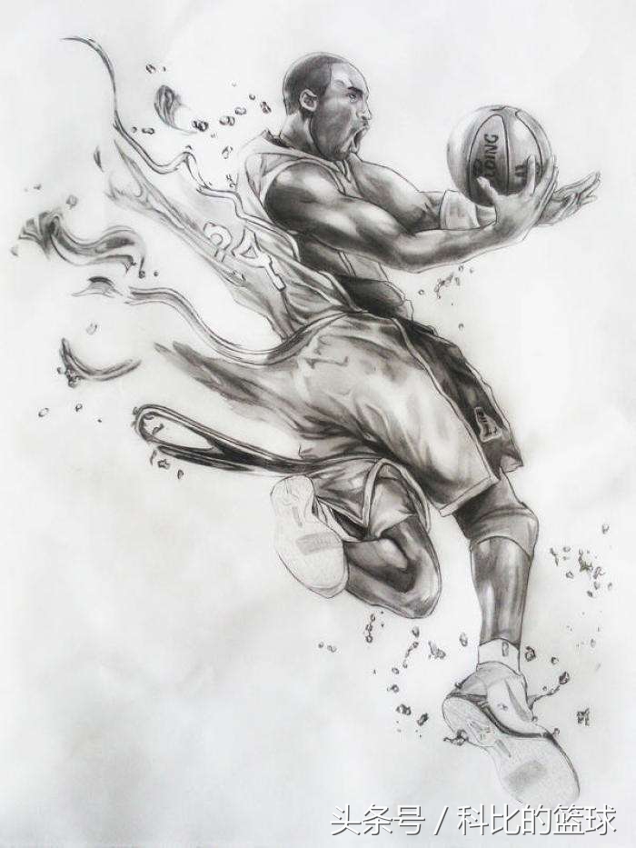 梅西科比画,素描画梅西过人