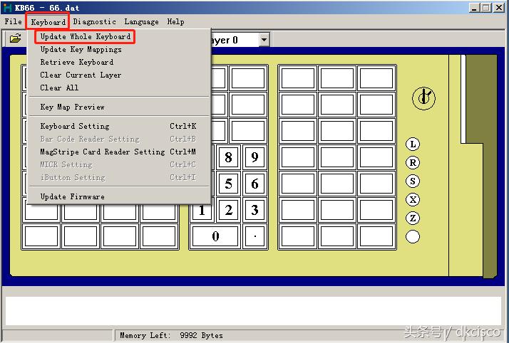 收款机键盘结构图,收款机编程键盘