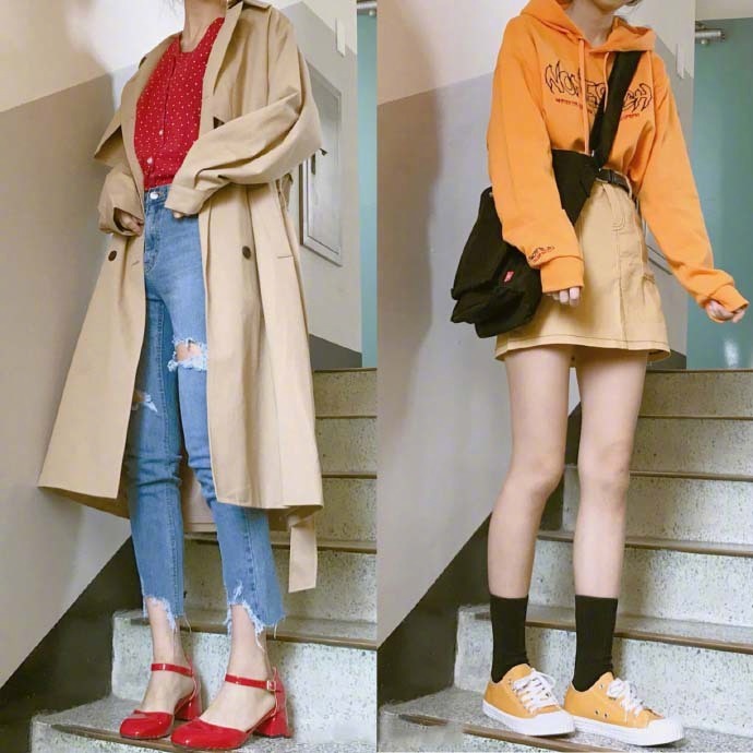 小清新袜子中筒袜怎么搭配,袜子都不穿还穿秋裤